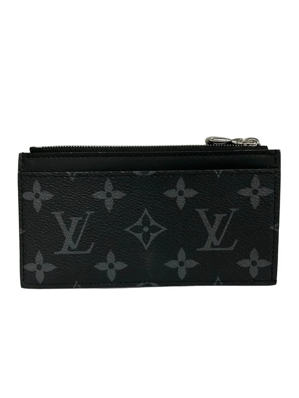 Louis Vuitton Coin Case Monogram Eclipse Card Holder Leather Cowhide